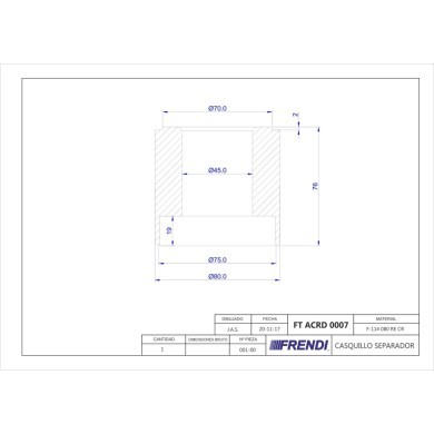 CASQUILLO D080xd045x076 F-114 RE CR FT