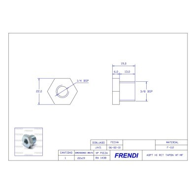 ADPT HI RCT TAPON HF-MF RDC 1/4 - 1 BSP