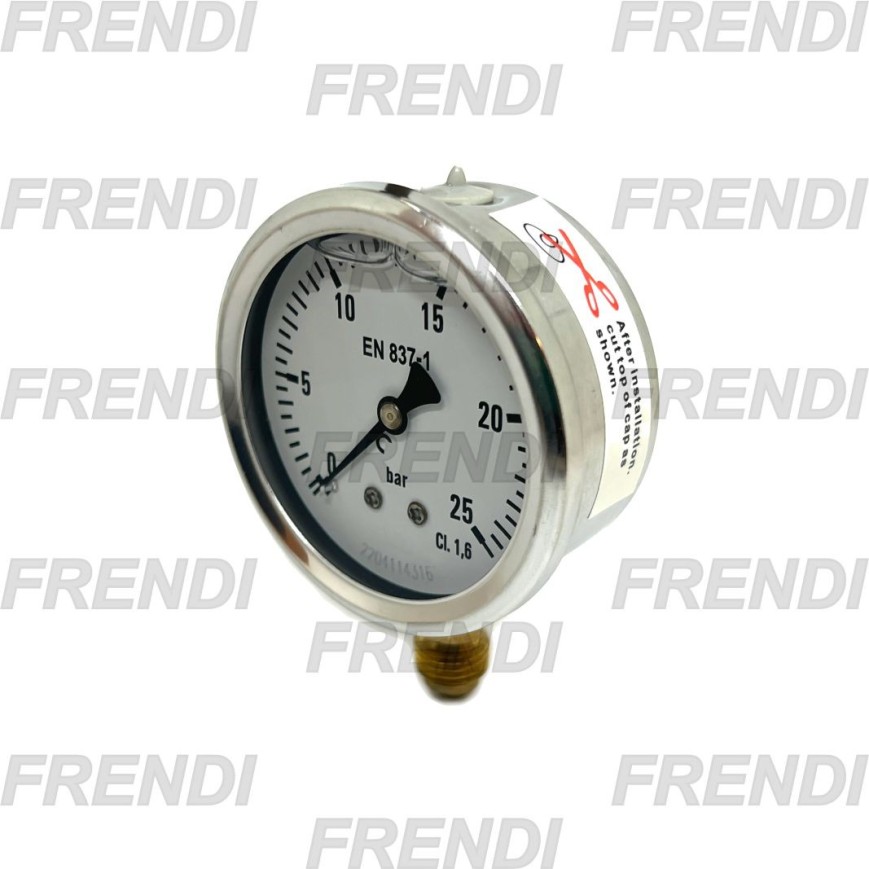 MANOMETRO D63 0-025 BAR 1/4R G