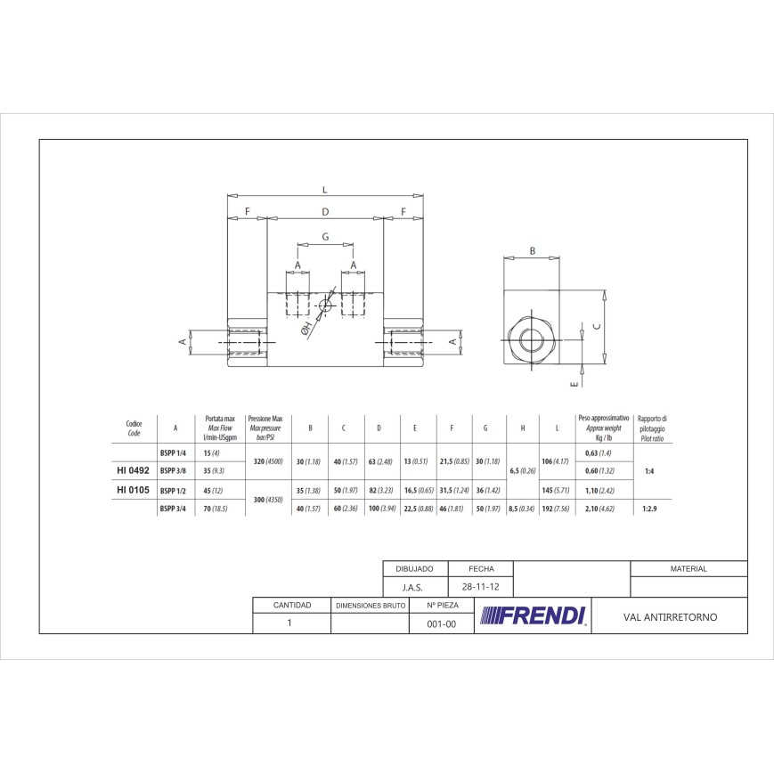 VAL HI ANTIRRETORNO PILOT DOBLE 1/2 BSP