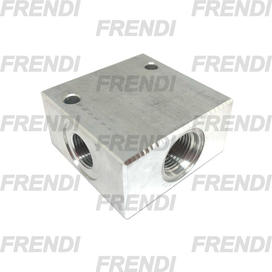 BLOQUE ELECTROVAL HI 3/4-16 UNF - 3/8 BSP 3 VIAS