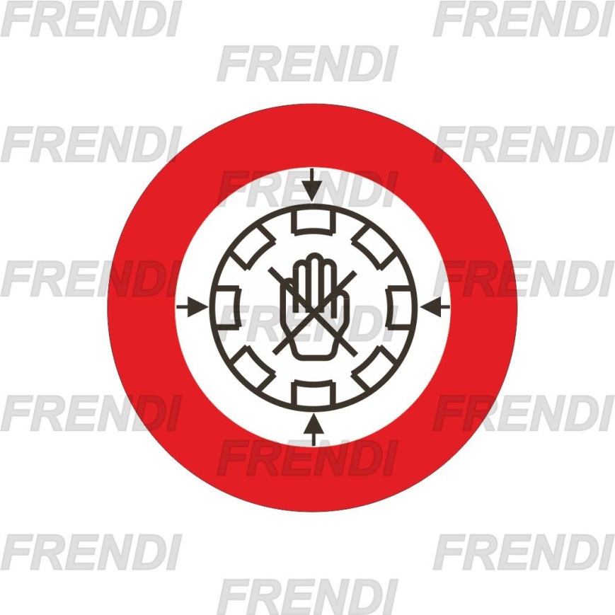 PEGATINA RIESGO DE ATRAPAMIENTO MANO PHF