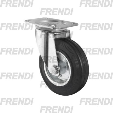 RUEDA GOMA GIRATORIA 100X30 S/FRENO