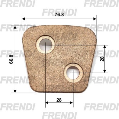 PLACA SINTERI 076.8X66.8X4.0 GB113 FRD