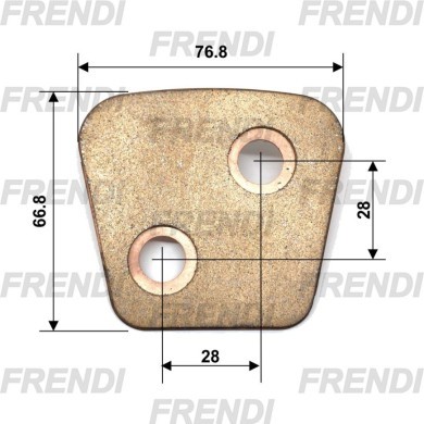 PLACA SINTERI 076.8X66.8X4.0 GB113/1 FRD