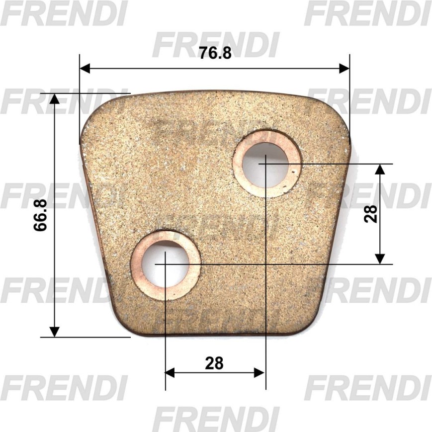 PLACA SINTERI 076.8X66.8X4.0 GB113/1 FRD