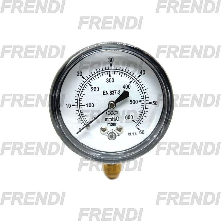 MANOMETRO D63 0-060 mBAR 1/4R G