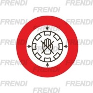 PEGATINA RIESGO DE ATRAPAMIENTO MANO PHF