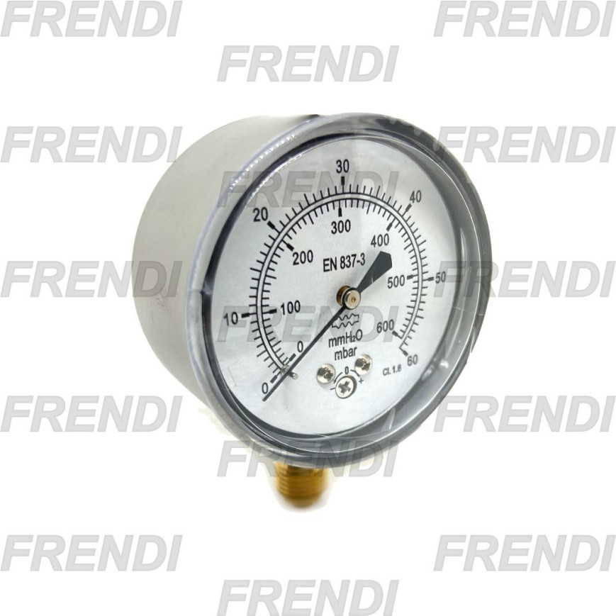 MANOMETRO D63 0-060 mBAR 1/4R G