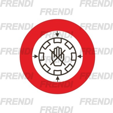 PEGATINA RIESGO DE ATRAPAMIENTO MANO PHF